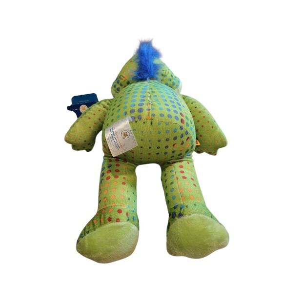 2011 Build-A-Bear Colors Of Friendship Green Rainbow Spots Speckled Friend 15" - Picture 6 of 10
